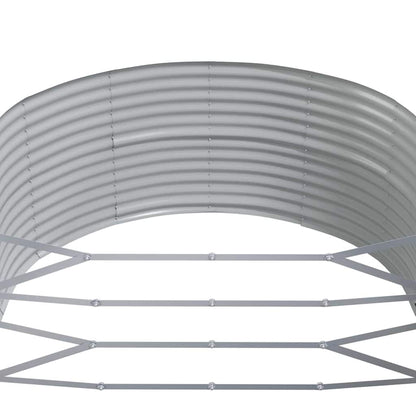 Canteiro elevado de jardim 212x140x68 cm, antracite, aço galvanizado