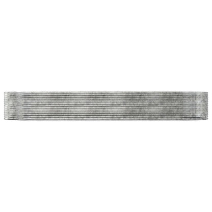 Canteiro elevado jardim 447x140x68 aço galvanizado prateado