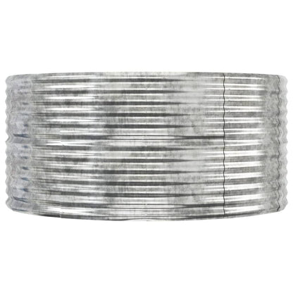 Canteiro elevado jardim 447x140x68 aço galvanizado prateado