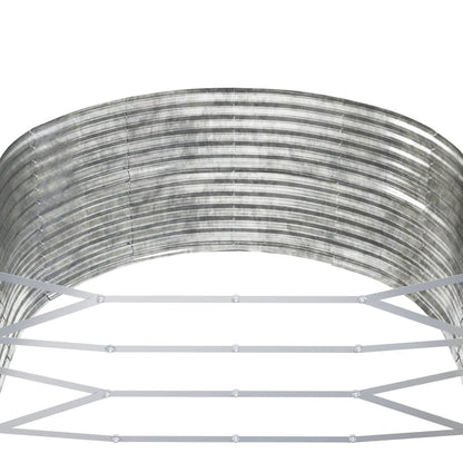 Canteiro elevado jardim 447x140x68 aço galvanizado prateado