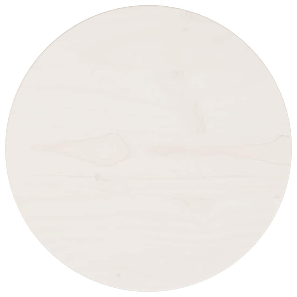 Tampo de mesa pinho maciço Ø30x2,5 cm branco