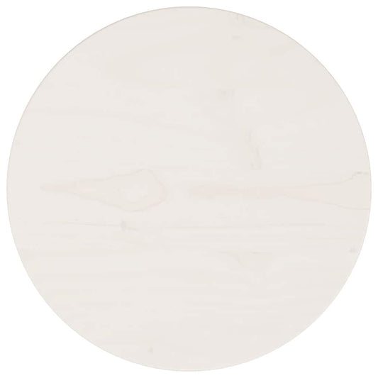 Tampo de mesa pinho maciço Ø30x2,5 cm branco