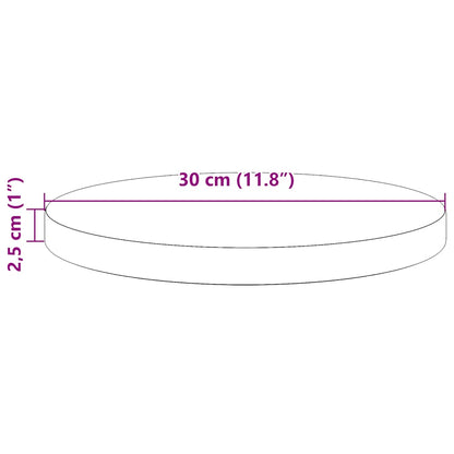 Tampo de mesa pinho maciço Ø30x2,5 cm branco