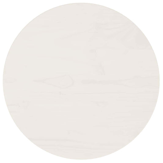 Tampo de mesa pinho maciço Ø40x2,5 cm branco