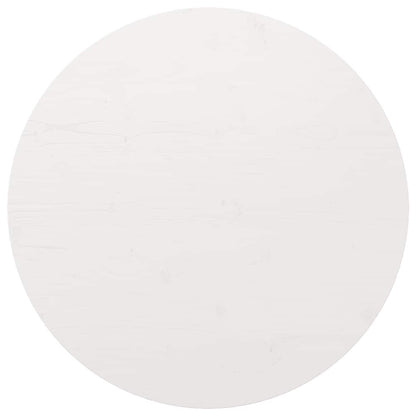 Tampo de mesa pinho maciço Ø90x2,5 cm branco