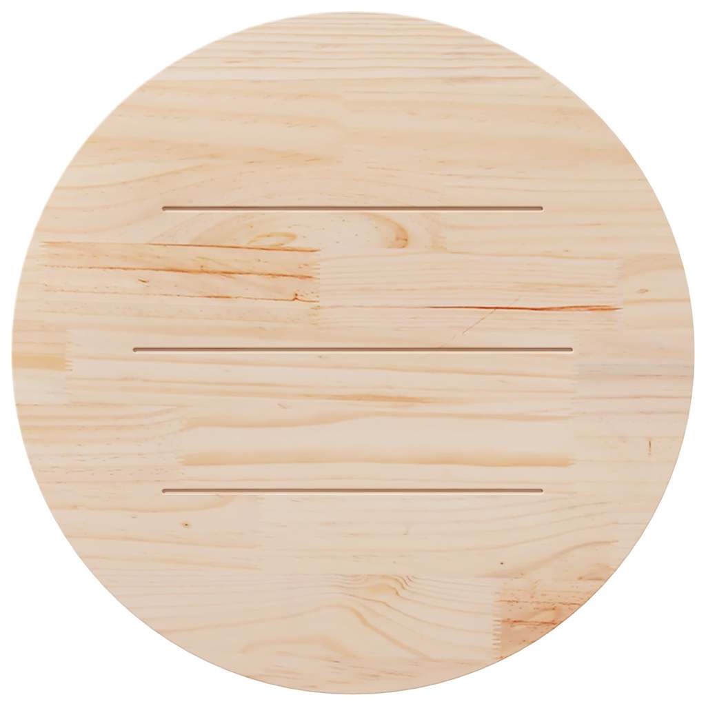 Tampo de mesa pinho maciço Ø90x2,5 cm branco
