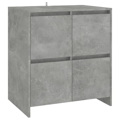 Aparadores 2 pcs 70x41x75 cm aglomerado cinzento cimento