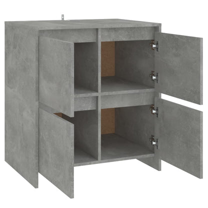 Aparadores 2 pcs 70x41x75 cm aglomerado cinzento cimento