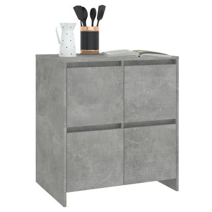 Aparadores 2 pcs 70x41x75 cm aglomerado cinzento cimento