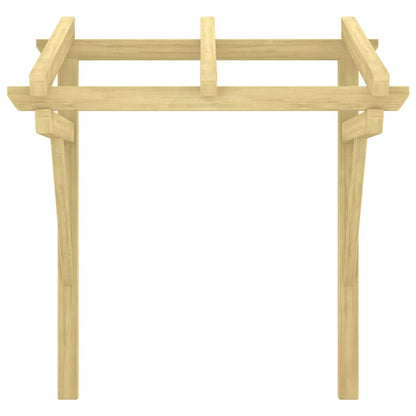 Toldo de porta 100x100x80 cm pinho maciço impregnado