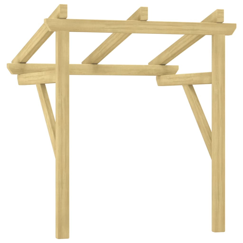 Toldo de porta 100x100x80 cm pinho maciço impregnado