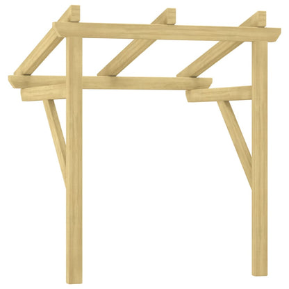 Toldo de porta 100x100x80 cm pinho maciço impregnado