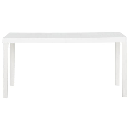 Mesa de jardim 150x90x72 cm PP branco