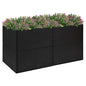Vaso/floreira de jardim 157x80x80 cm vime PE preto
