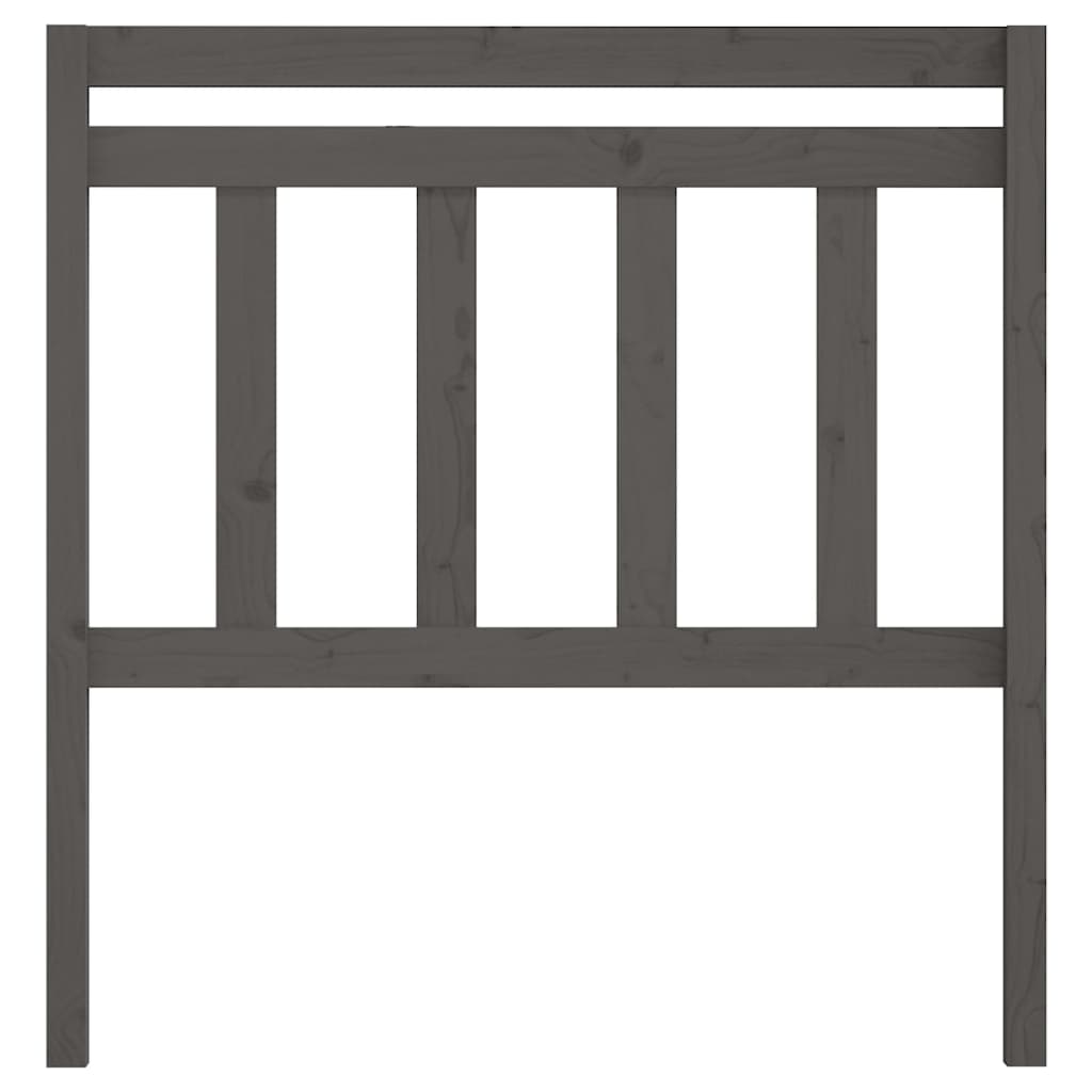 Cabeceira de cama 81x4x100 cm pinho maciço cinzento