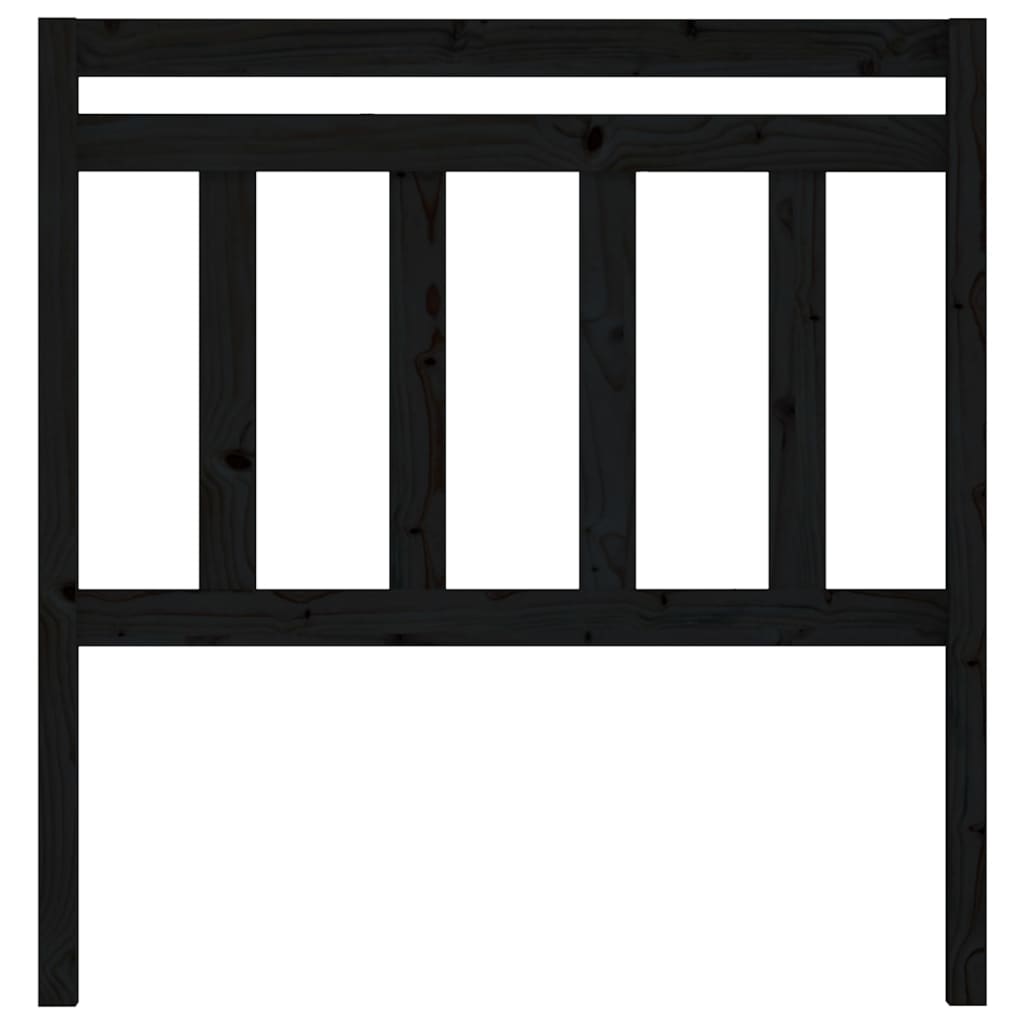 Cabeceira de cama 106x4x100 cm pinho maciço preto