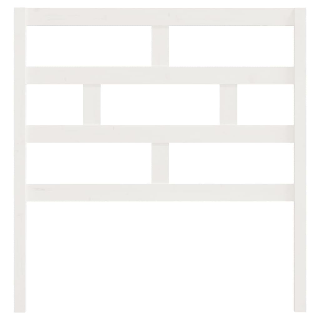 Cabeceira de cama 96x4x100 cm pinho maciço branco