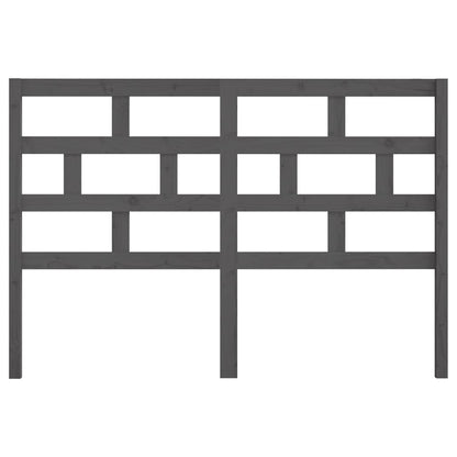 Cabeceira de cama 126x4x100 cm pinho maciço cinzento