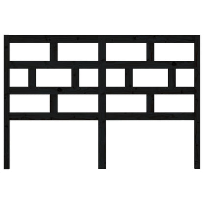 Cabeceira de cama 141x4x100 cm pinho maciço preto