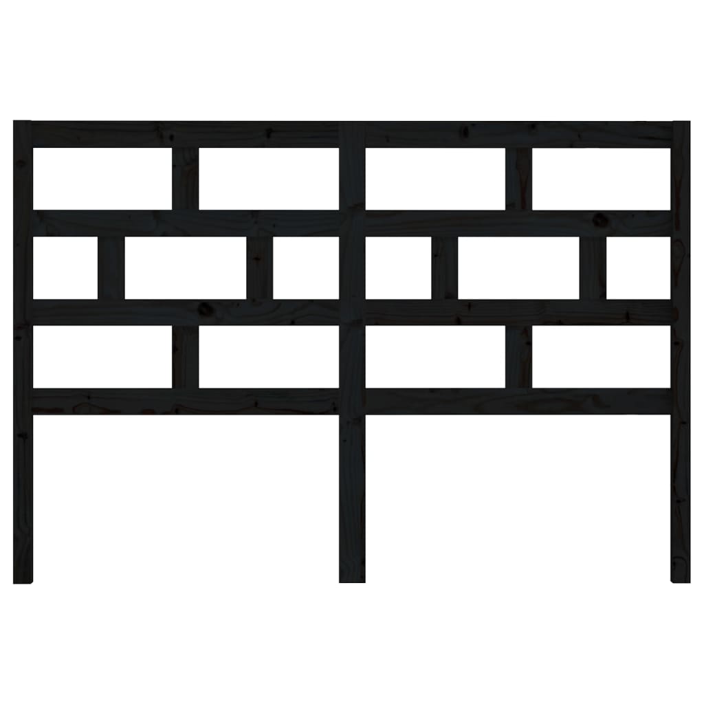 Cabeceira de cama 156x4x100 cm pinho maciço preto