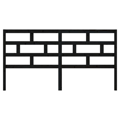 Cabeceira de cama 186x4x100 cm pinho maciço preto