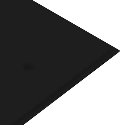 Banco Batavia c/ almofadão preto 150 cm madeira de teca maciça