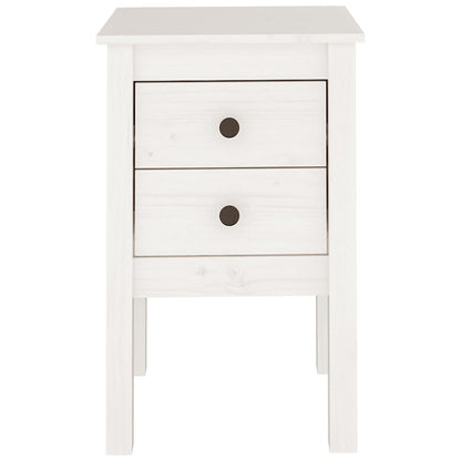 Mesa de cabeceira 40x35x61,5 cm madeira de pinho maciça branco