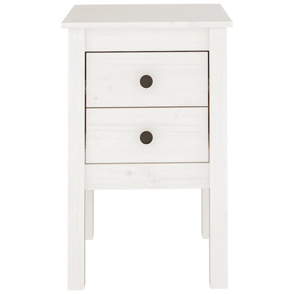 Mesas de cabeceira 2 pcs 40x35x61,5 cm pinho maciço branco