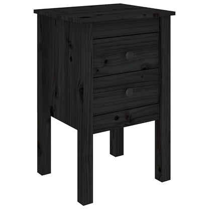 Mesas de cabeceira 2 pcs 40x35x61,5 cm pinho maciço preto