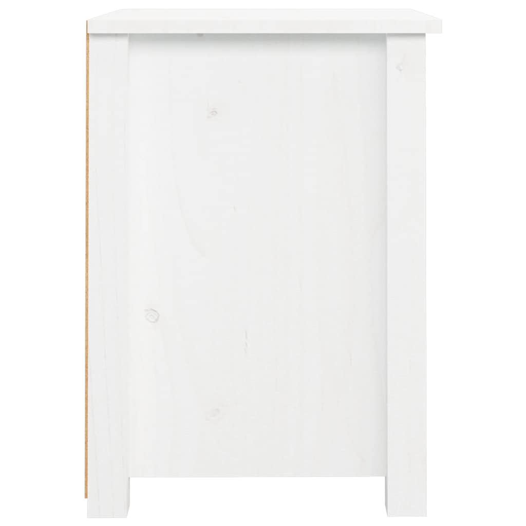 Mesa de cabeceira 40x35x49 cm madeira de pinho maciça branco