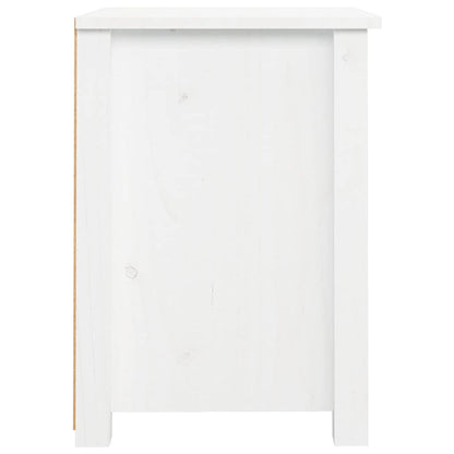 Mesa de cabeceira 40x35x49 cm madeira de pinho maciça branco