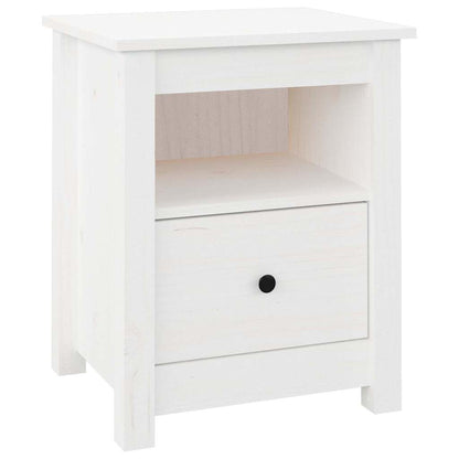 Mesas de cabeceira 2 pcs 40x35x49 cm pinho maciço branco