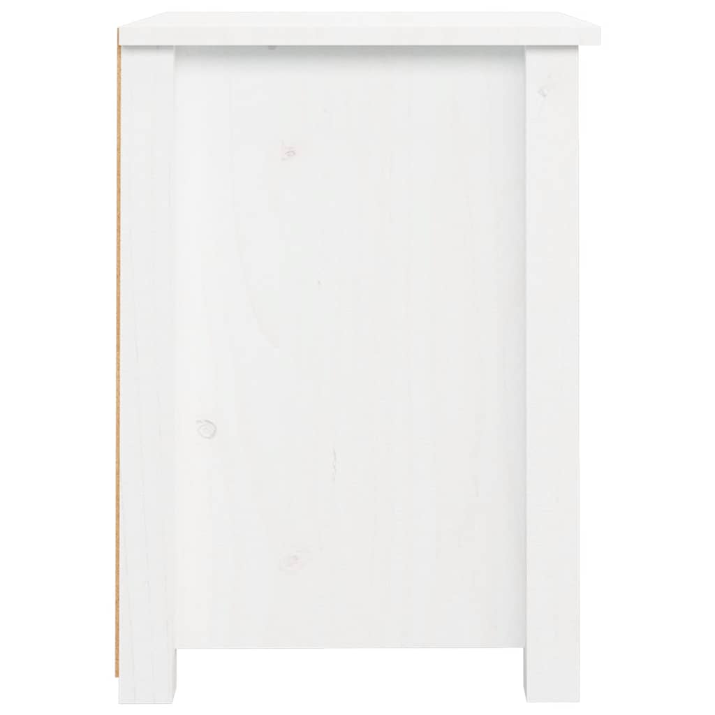 Mesas de cabeceira 2 pcs 40x35x49 cm pinho maciço branco