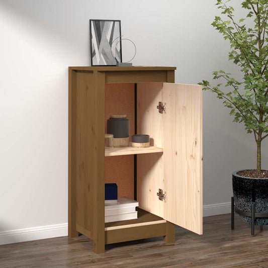 Aparador 39x35x80 cm madeira de pinho maciça castanho mel