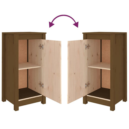 Aparador 39x35x80 cm madeira de pinho maciça castanho mel