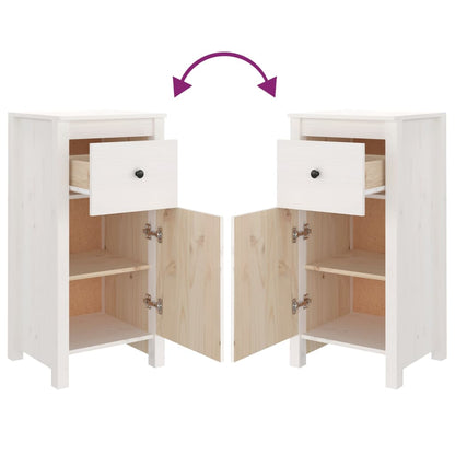 Aparador 40x35x80 cm madeira de pinho maciça branco