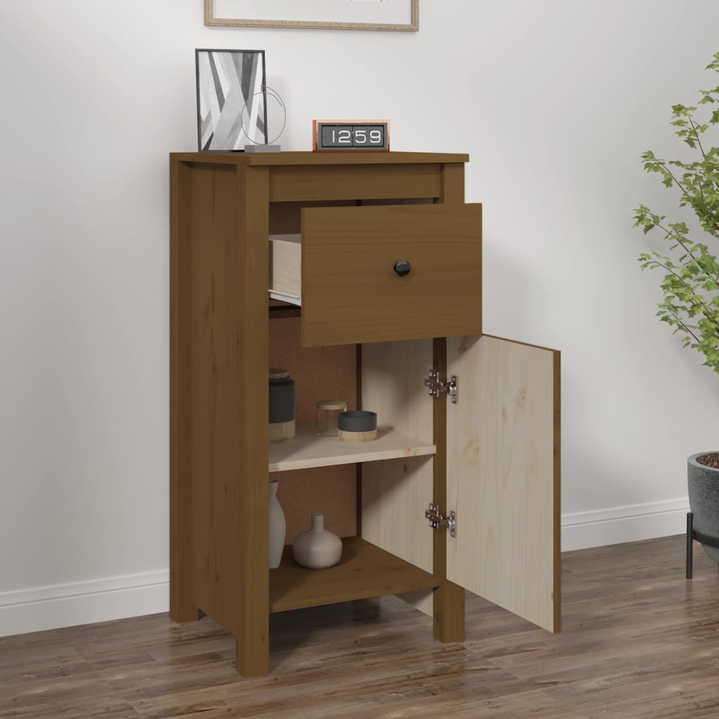 Aparadore 40x35x80 cm pinho maciço castanho mel