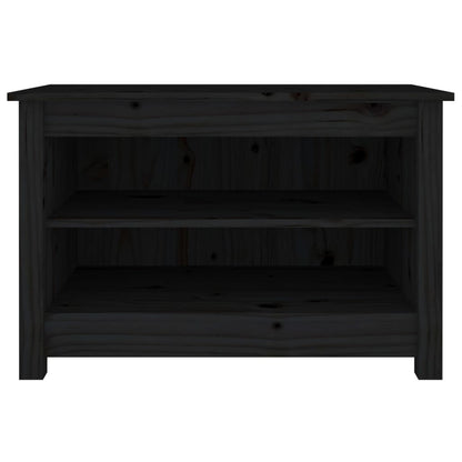 Banco sapateira 70x38x45,5 cm pinho maciço preto