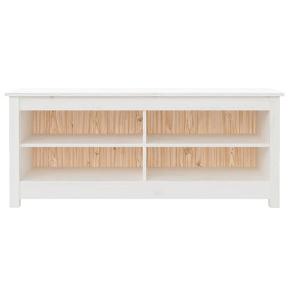 Banco sapateira 110x38x45,5 cm pinho maciço branco