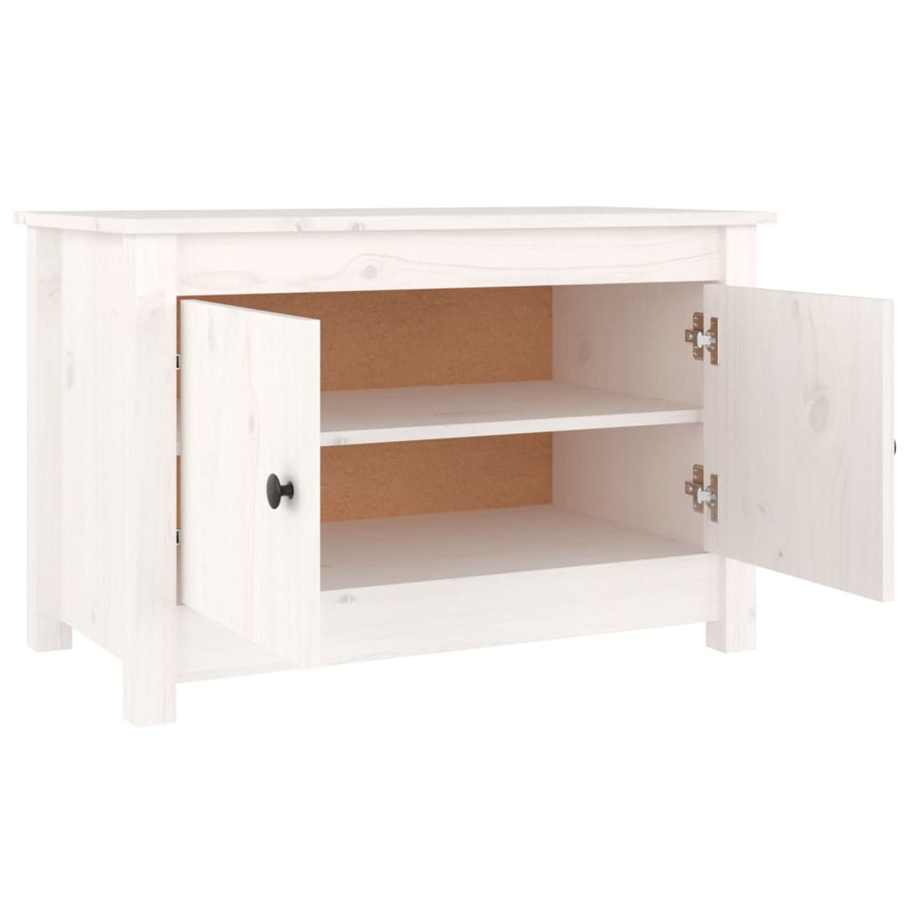 Sapateira 70x38x45,5 cm pinho maciço branco