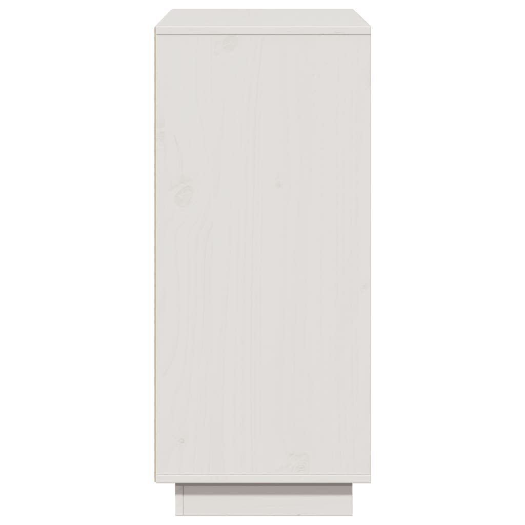 Aparador 110,5x35x80 cm madeira de pinho maciça branco