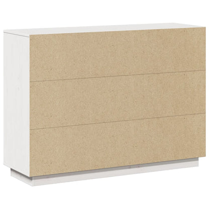 Aparador 110,5x35x80 cm madeira de pinho maciça branco