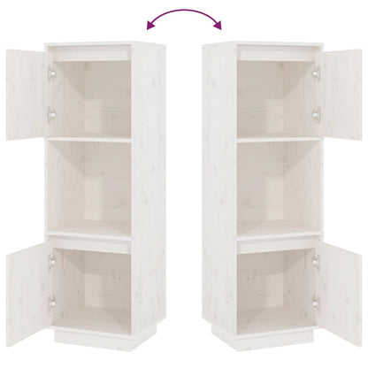 Aparador alto 38x35x117 cm pinho maciço branco