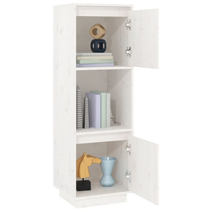 Aparador alto 38x35x117 cm pinho maciço branco