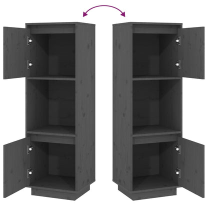 Aparador alto 38x35x117 cm pinho maciço cinza