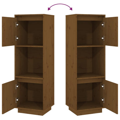 Aparador alto 38x35x117 cm pinho maciço castanho mel