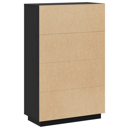 Aparador alto 74x35x117 cm pinho maciço preto