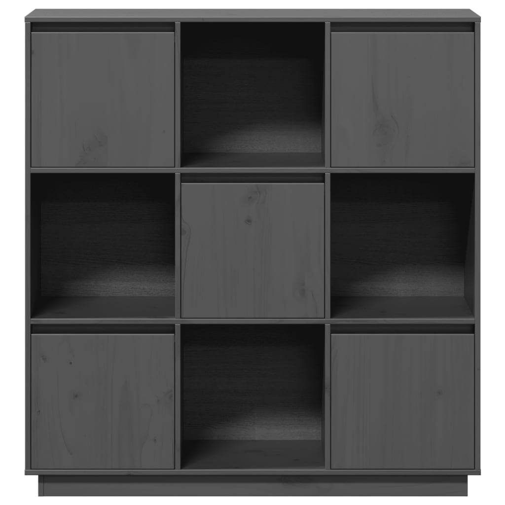 Aparador alto 110,5x35x117 cm pinho maciço cinza