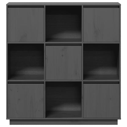 Aparador alto 110,5x35x117 cm pinho maciço cinza