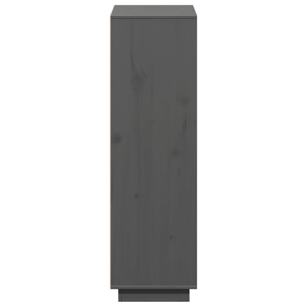 Aparador alto 110,5x35x117 cm pinho maciço cinza